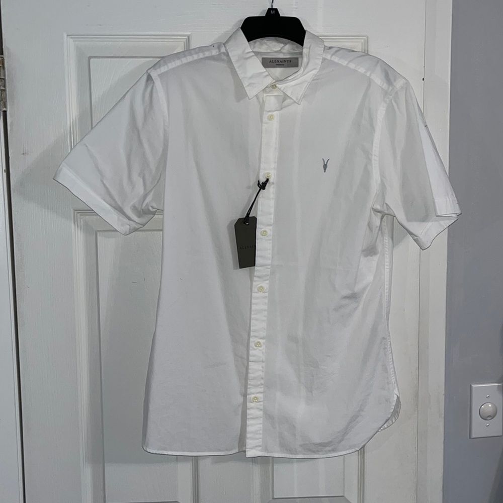 Men’s All Saints Riviera SS Shirt- Size Medium, NWT